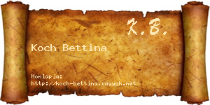 Koch Bettina névjegykártya